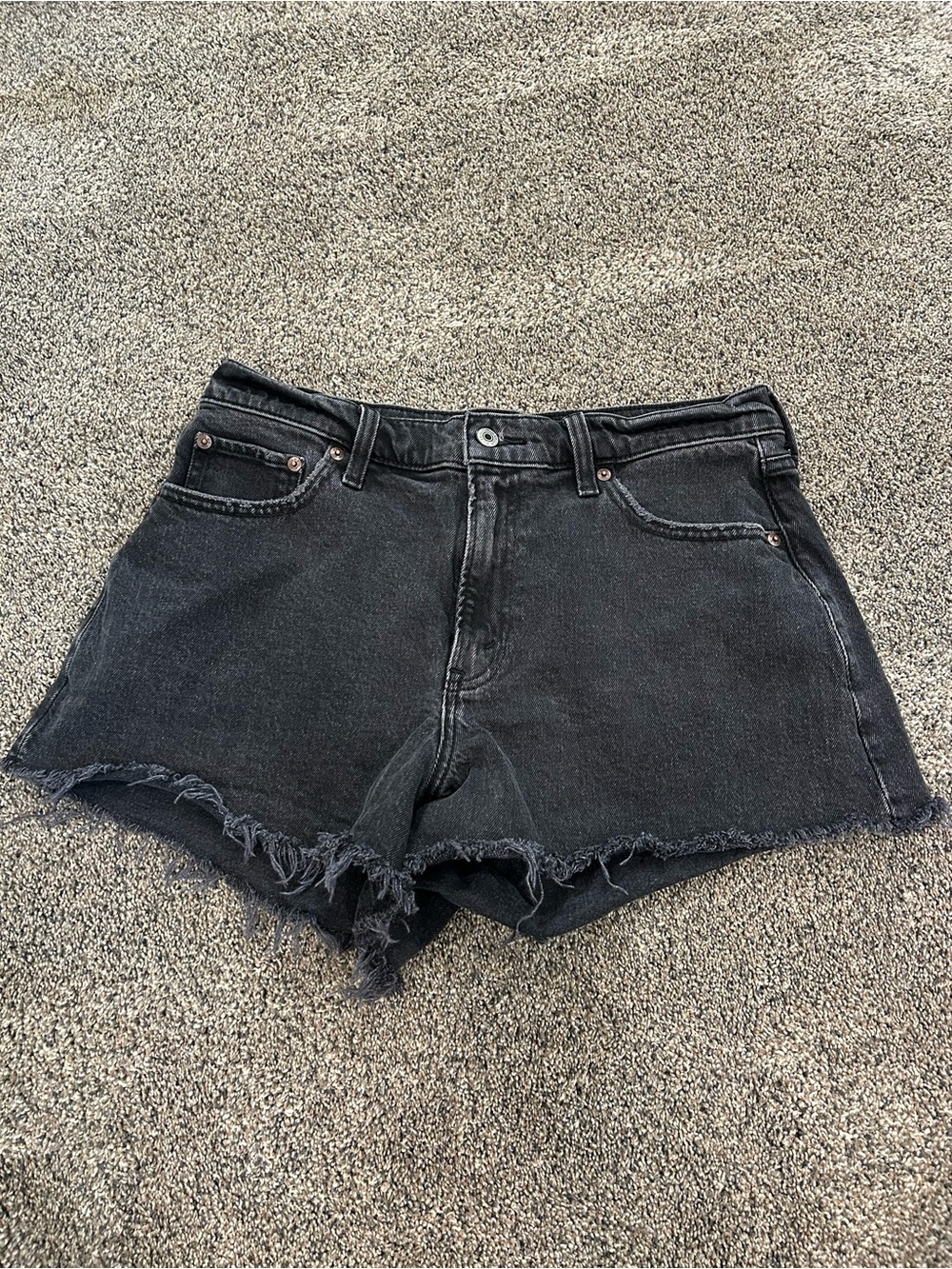 Abercrombie and Fitch Black Denim Shorts